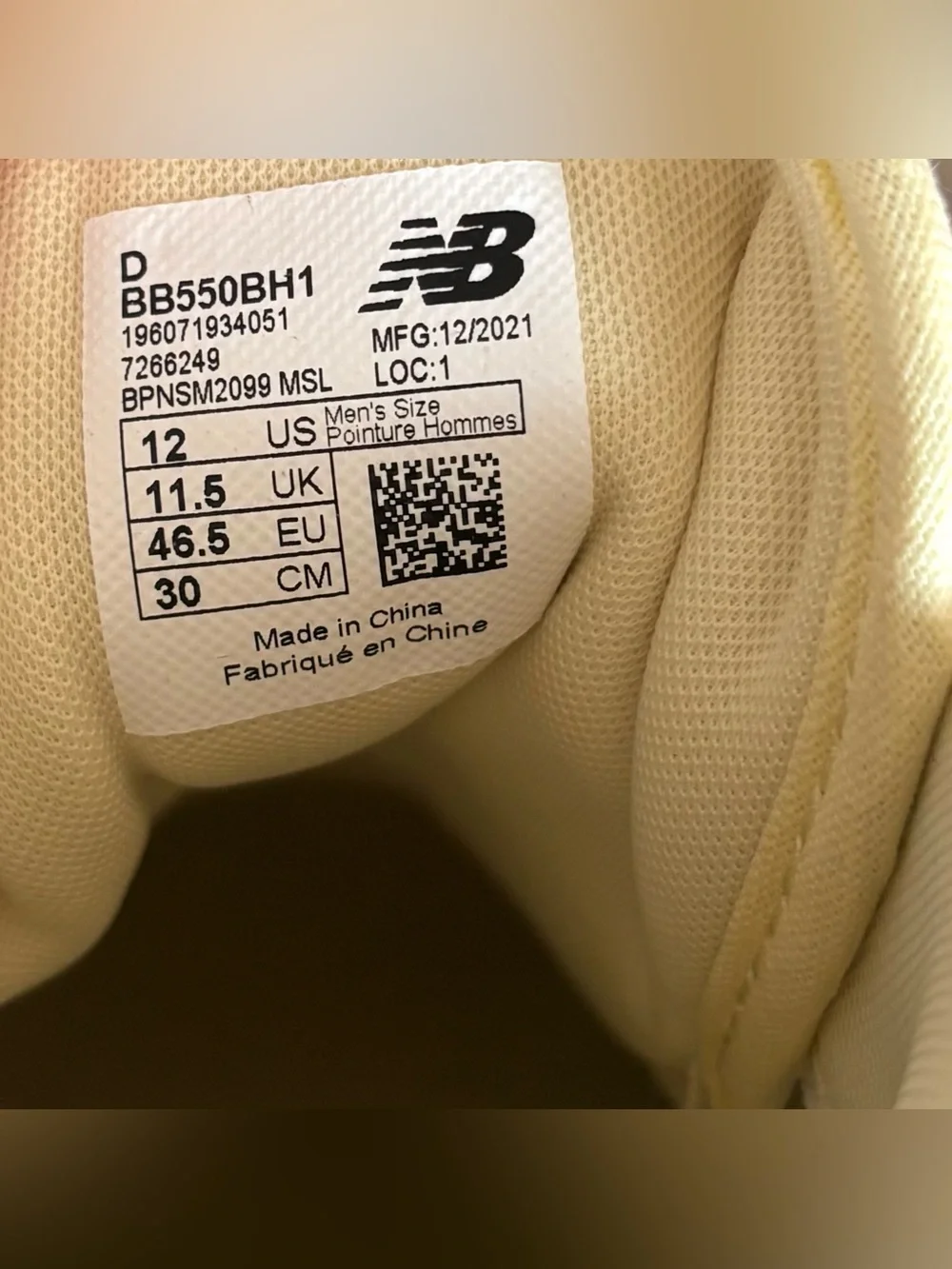 New Balance 550 Joe Freshgoods Conversations Amongst Us BB550BH1 Mens 12 Cream